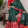 YNF 7029 Green Color Tussar Chex Patola Print Weaving Work Border Saree Casual, Wedding, Festive, Events . Expected Delivery  4-6 Working Days @1499/- only                                | Sarees, Bollywood Sarees, Creative Sarees, Designer Sarees, Embroidered Sarees, Ethnic Saree, Modern Digital sarees, Party Wear Sarees