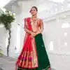 Green Vichitra Paithni Lehenga Choli