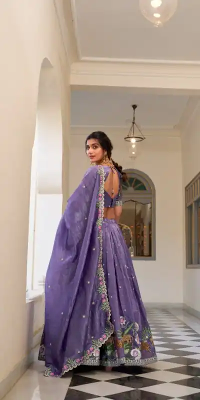 LNB 1435 Lavender Sequins Work & Embroidery Work Lehenga Choli in Gold Crush. Exclusive Offer ₹3399. Delivery 4-6 Working Days. Shop now. | Lehenga, Bollywood Lehenga, Creative Lehenga, Designer Lehenga, Embroidered Lehenga, Party Wear Lehenga