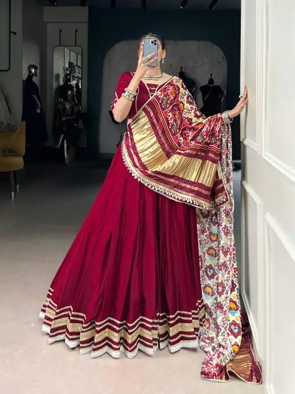 LNB 1657 Maroon Color Silk Georgette Original Mirror Lace Touch Up Lehenga Choli Wedding, Party, Festive, Events Etc. Delivery 4-6 Working Days Rs 4299 | Lehenga, Bollywood Lehenga, Creative Lehenga, Designer Lehenga, Embroidered Lehenga, Party Wear Lehenga