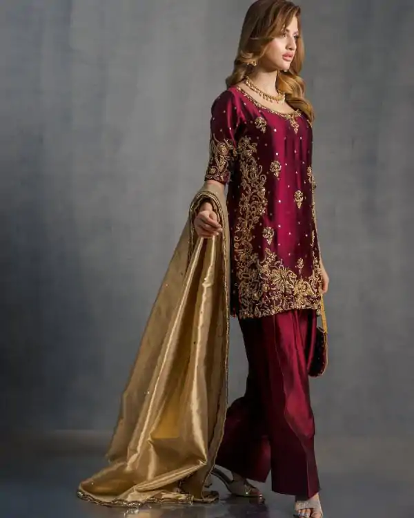 LG 1989 Maroon Color Moss Satin Sequence Embroidery Work Salwar Suit Casual, Wedding, Festive, Events . Expected Delivery  4-6 Working Days @1949/- only      | Jump Suits, Salwar suit, Casual Suits, Creative suits, Designer Suits, Palazzo Suits, Party Wear Suits, Patiala Suits, Straight Suits
