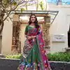 LNB 1236 Mehendi Color Tasar Silk Kalamkari Print With Foil Work Lehenga Choli Wedding, Party, Festive, Events Etc. Delivery 4-6 Working Days Rs 2449 | Lehenga, Bollywood Lehenga, Creative Lehenga, Designer Lehenga, Embroidered Lehenga, Party Wear Lehenga