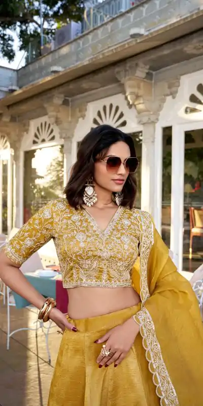 LNB 1424 Mustard Color Mustard Goldie Plain Lehenga Choli Wedding, Party, Festive, Events Etc. Delivery 4-6 Working Days Rs 3199 | Lehenga, Bollywood Lehenga, Creative Lehenga, Designer Lehenga, Embroidered Lehenga, Party Wear Lehenga