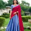 LNB 2003 Navy Blue Color Kanchipuram Lehenga Choli With Zari Embroidery Work. Available at ₹1999 only. Delivery 4-6 Working Days. Shop now. | Lehenga, Bollywood Lehenga, Creative Lehenga, Designer Lehenga, Embroidered Lehenga, Party Wear Lehenga