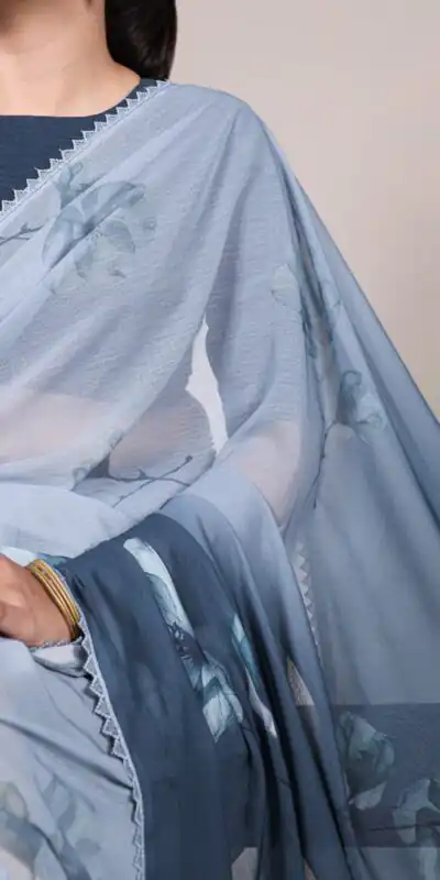 YNF 7038 Navy Blue Color Weightless Marbal Floral Printed Lace Saree Casual, Wedding, Festive, Events . Expected Delivery  4-6 Working Days @1549/- only                                                                                | Sarees, Bollywood Sarees, Creative Sarees, Designer Sarees, Embroidered Sarees, Ethnic Saree, Modern Digital sarees, Party Wear Sarees