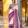 YNF 7049 Off White Color Poly Cotton Printed With Zari Weaving Work Saree Casual, Wedding, Festive, Events . Expected Delivery  4-6 Working Days @1699/- only                                                                                | Sarees, Bollywood Sarees, Creative Sarees, Designer Sarees, Embroidered Sarees, Ethnic Saree, Modern Digital sarees, Party Wear Sarees