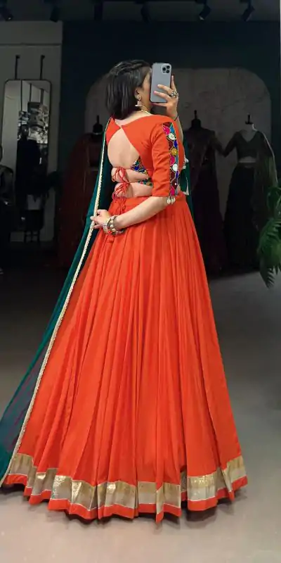 LNB 1651 Orange Color Pure Rayon Embossed Design Lace Touch Up Lehenga Choli Wedding, Party, Festive, Events Etc. Delivery 4-6 Working Days Rs 3199 | Lehenga, Bollywood Lehenga, Creative Lehenga, Designer Lehenga, Embroidered Lehenga, Party Wear Lehenga