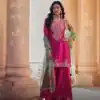 Pink Chinon Embroidery Salwar Suit
