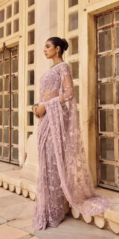 DF 3435 Pink Color Mono Net 5mm Multi Sequins Embroidery Work Saree Casual, Wedding, Festive, Events . Expected Delivery  4-6 Working Days @1799/- only                                                                                | Sarees, Bollywood Sarees, Creative Sarees, Designer Sarees, Embroidered Sarees, Ethnic Saree, Modern Digital sarees, Party Wear Sarees
