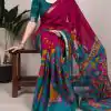 YNF 7036 Pink Color Polyester Chanderi Printed Zari Weaving Work Saree Casual, Wedding, Festive, Events . Expected Delivery  4-6 Working Days @1499/- only                                                                                | Sarees, Bollywood Sarees, Creative Sarees, Designer Sarees, Embroidered Sarees, Ethnic Saree, Modern Digital sarees, Party Wear Sarees
