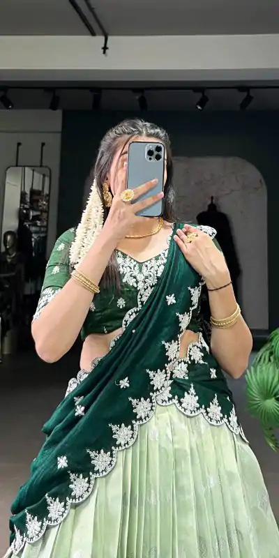 LNB 2024 Pista Color Zari Kota Weaving Work Sequins Thread Embroidery Lehenga Choli Festive Party Wedding, Events etc. Delivery 4-6 Working Days @2999/- | Lehenga, Bollywood Lehenga, Creative Lehenga, Designer Lehenga, Embroidered Lehenga, Party Wear Lehenga