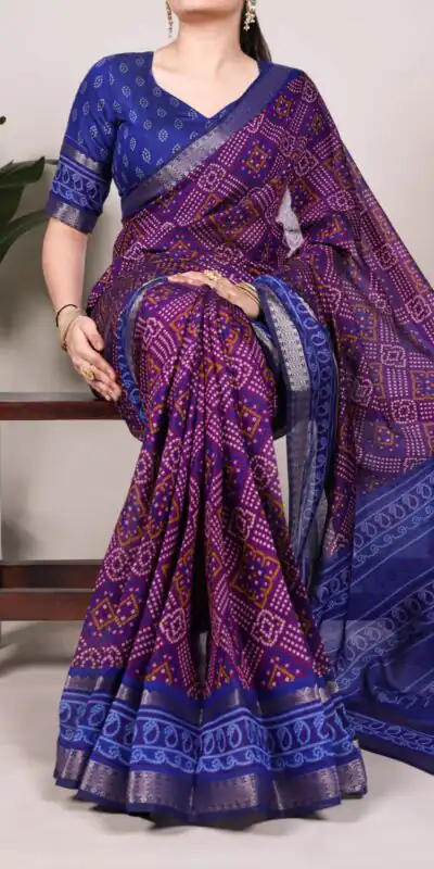 YNF 7046 Purple Color Polyester Chanderi Print Zari Weaving Work Saree Casual, Wedding, Festive, Events . Expected Delivery  4-6 Working Days @1549/- only                                                                                | Sarees, Bollywood Sarees, Creative Sarees, Designer Sarees, Embroidered Sarees, Ethnic Saree, Modern Digital sarees, Party Wear Sarees