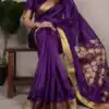 YNF 7903 Purple Color Raw Silk Zari Weaving Work Saree Casual, Wedding, Festive, Events . Expected Delivery  4-6 Working Days @1699/- only                                                                                | Sarees, Bollywood Sarees, Creative Sarees, Designer Sarees, Embroidered Sarees, Ethnic Saree, Modern Digital sarees, Party Wear Sarees