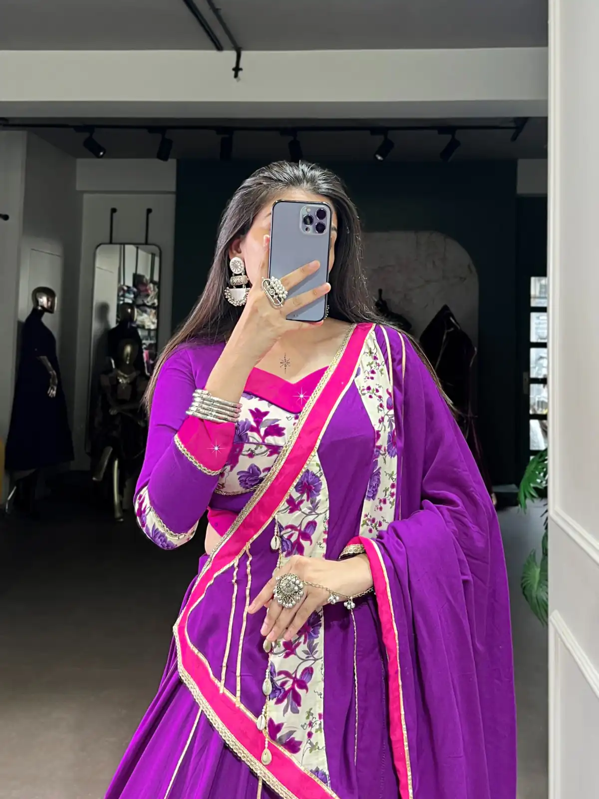 LNB 1618 Purple Color Printed And Original Mirror Hand Work With Lace Lehenga Choli Wedding, Party, Festive, Events Etc. Delivery 4-6 Working Days Rs 4249 | Lehenga, Bollywood Lehenga, Creative Lehenga, Designer Lehenga, Embroidered Lehenga, Party Wear Lehenga