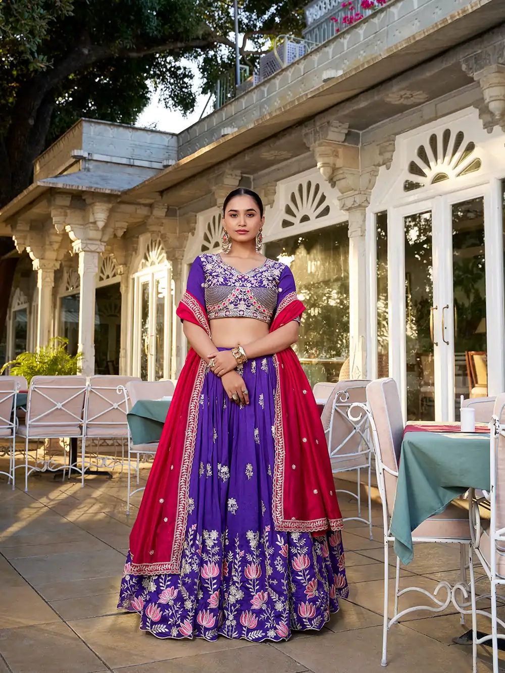 LNB 1414 Purple Color Vichitra Silk Sequins and Thread Embroidery Work Lehenga Choli Wedding, Party, Festive, Events Etc. Delivery 4-6 Working Days Rs 3399 | Lehenga, Bollywood Lehenga, Creative Lehenga, Designer Lehenga, Embroidered Lehenga, Party Wear Lehenga