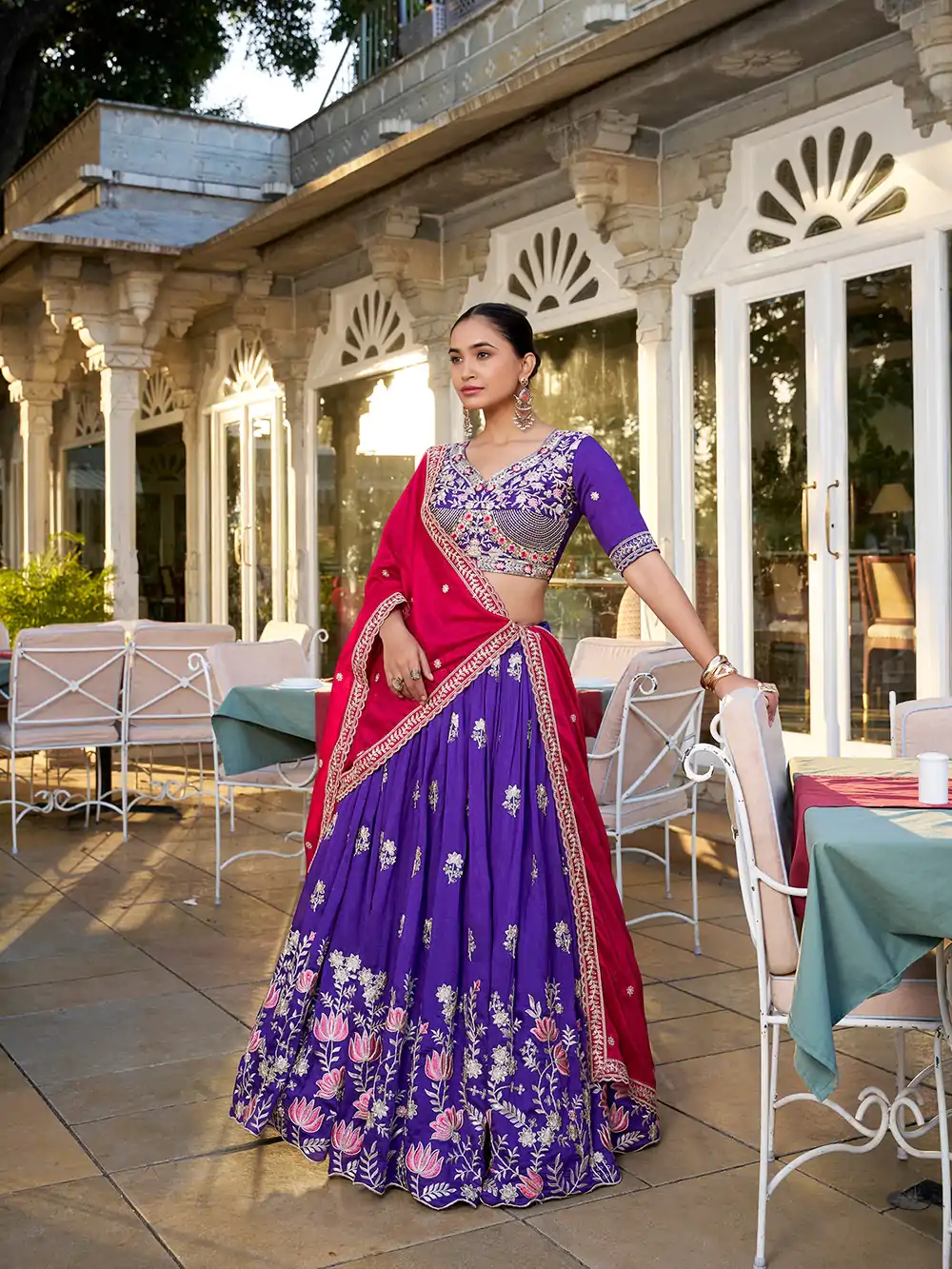 LNB 1414 Purple Color Vichitra Silk Sequins and Thread Embroidery Work Lehenga Choli Wedding, Party, Festive, Events Etc. Delivery 4-6 Working Days Rs 3399 | Lehenga, Bollywood Lehenga, Creative Lehenga, Designer Lehenga, Embroidered Lehenga, Party Wear Lehenga