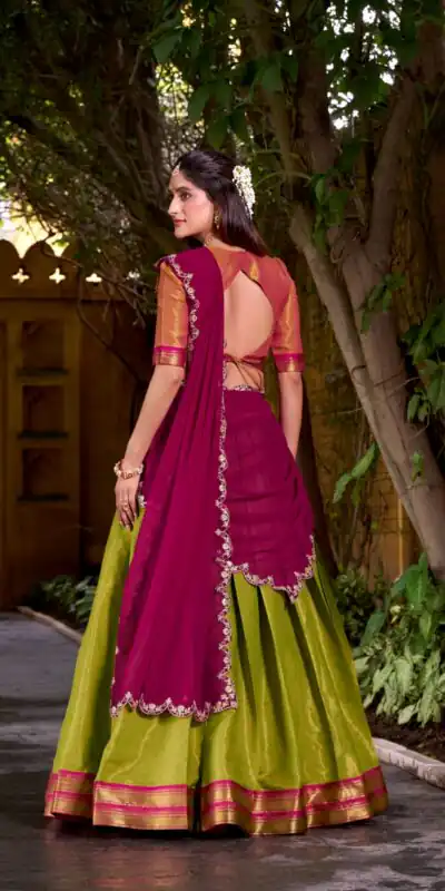 LNB 2009 Rani pink Color Kanchipuram Weaving With Zari Weaving Work Lehenga Choli Wedding, Party, Festive, Events Etc. Delivery 4-6 Working Days Rs 1999 | Lehenga, Bollywood Lehenga, Creative Lehenga, Designer Lehenga, Embroidered Lehenga, Party Wear Lehenga
