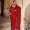 DF 3461 Red Color Butterfly Net 5mm Sequins Embroidery work Saree Saree Casual, Wedding, Festive, Events . Expected Delivery  4-6 Working Days @1799/- only                                                                                | Sarees, Bollywood Sarees, Creative Sarees, Designer Sarees, Embroidered Sarees, Ethnic Saree, Modern Digital sarees, Party Wear Sarees