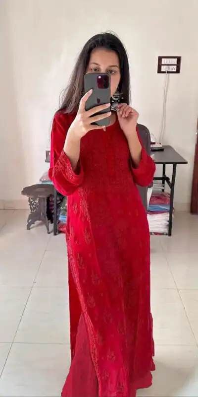 BE 354 Red Color Georgette With Embroidery Work Salwar Suit Casual, Wedding, Festive, Events . Expected Delivery  4-6 Working Days @1899/- only      | Jump Suits, Salwar suit, Casual Suits, Creative suits, Designer Suits, Palazzo Suits, Party Wear Suits, Patiala Suits, Straight Suits