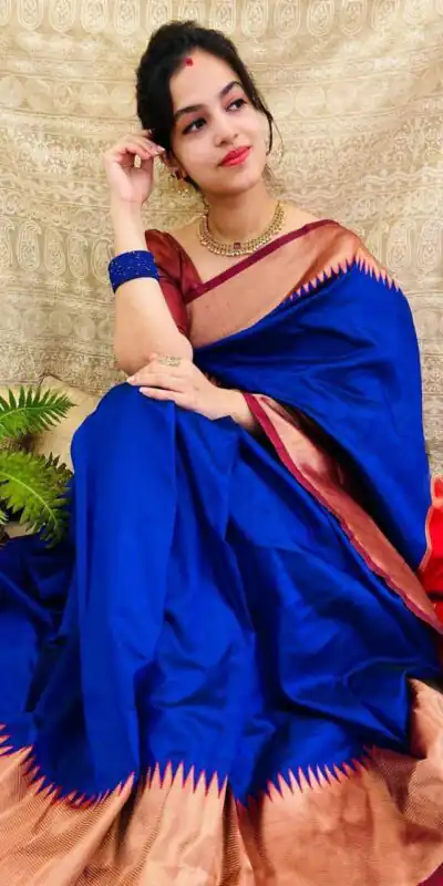KP 3053 Royal Blue Soft Lichi Silk With Lace Jacquard Border Saree Work. Grab it for ₹1449. Delivery 4-6 Working Days. Shop now. | Sarees, Bollywood Sarees, Creative Sarees, Designer Sarees, Embroidered Sarees, Ethnic Saree, Modern Digital sarees, Party Wear Sarees