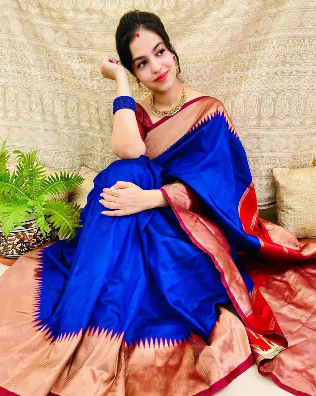 KP 3053 Royal Blue Soft Lichi Silk With Lace Jacquard Border Saree Work. Grab it for ₹1449. Delivery 4-6 Working Days. Shop now. | Sarees, Bollywood Sarees, Creative Sarees, Designer Sarees, Embroidered Sarees, Ethnic Saree, Modern Digital sarees, Party Wear Sarees
