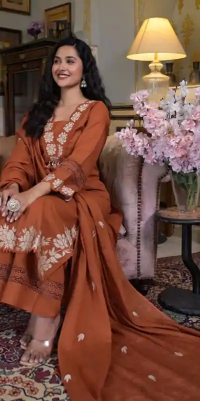 BE 385 Pista Color Rayon Slub Cotton Embroidery Wor Salwar Suit Casual, Wedding, Festive, Events . Expected Delivery  4-6 Working Days @1899/- only      | Jump Suits, Salwar suit, Casual Suits, Creative suits, Designer Suits, Palazzo Suits, Party Wear Suits, Patiala Suits, Straight Suits