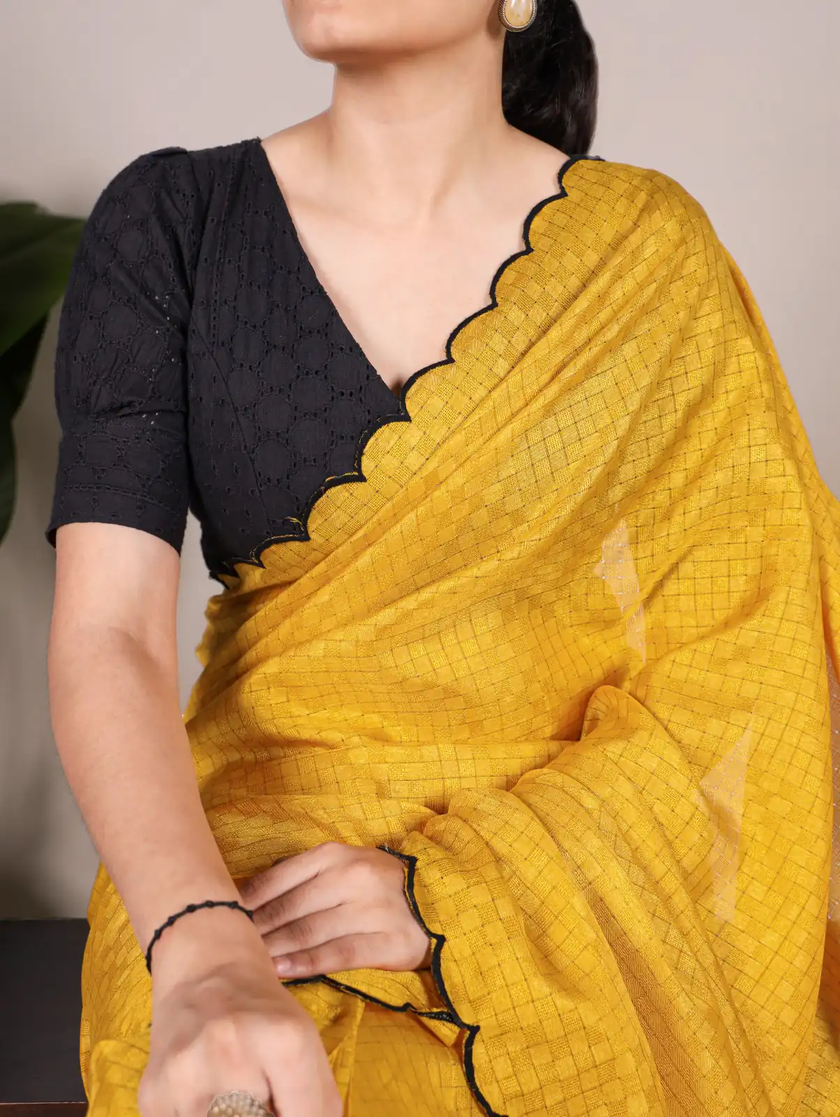 YNF 7105 Yellow Color Gadhawal Chex Arca Work Saree Casual, Wedding, Festive, Events . Expected Delivery  4-6 Working Days @1599/- only                                                                                | Sarees, Bollywood Sarees, Creative Sarees, Designer Sarees, Embroidered Sarees, Ethnic Saree, Modern Digital sarees, Party Wear Sarees