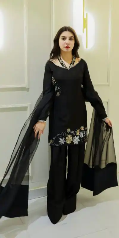 NSR 856 Black in Natural Crep Silk With Embroidery Sequence Work with Full Sleeve Lace Work & Lace Border Salwar Suit . Get it for ₹1799. Delivery 4-6 | Jump Suits, Tops & Bottoms, Track Suits, Salwar suit, Casual Suits, Creative suits, Designer Suits, Palazzo Suits, Party Wear Suits, Patiala Suits, Straight Suits, Trendy Wear