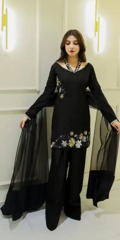 NSR 856 Black in Natural Crep Silk With Embroidery Sequence Work with Full Sleeve Lace Work & Lace Border Salwar Suit . Get it for ₹1799. Delivery 4-6 | Jump Suits, Tops & Bottoms, Track Suits, Salwar suit, Casual Suits, Creative suits, Designer Suits, Palazzo Suits, Party Wear Suits, Patiala Suits, Straight Suits, Trendy Wear