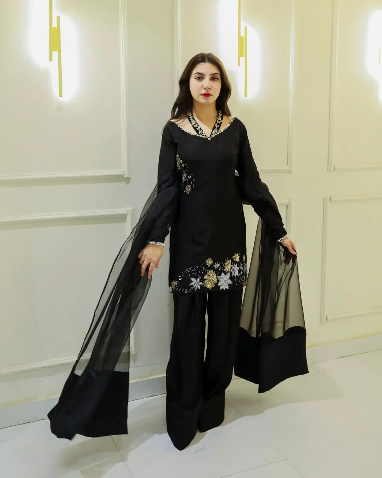 NSR 856 Black in Natural Crep Silk With Embroidery Sequence Work with Full Sleeve Lace Work & Lace Border Salwar Suit . Get it for ₹1799. Delivery 4-6 | Jump Suits, Tops & Bottoms, Track Suits, Salwar suit, Casual Suits, Creative suits, Designer Suits, Palazzo Suits, Party Wear Suits, Patiala Suits, Straight Suits, Trendy Wear