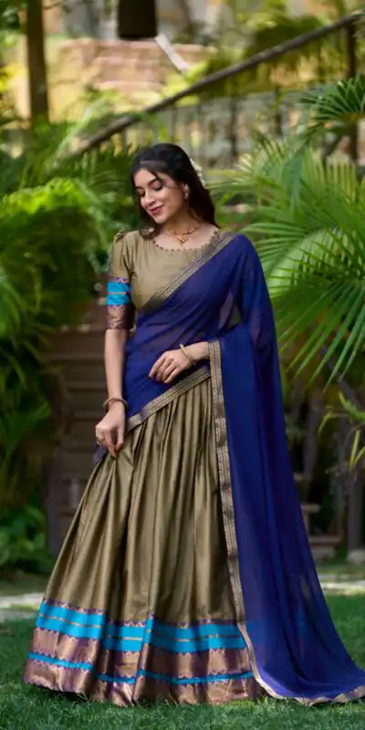 LNB 2004 Chiku Poly Cotton With Lace Work & Zari Work. Lehenga Choli for Get It ₹1899. Delivery 4-6 Working Days. Shop now. | Lehenga, Bollywood Lehenga, Creative Lehenga, Designer Lehenga, Embroidered Lehenga, Party Wear Lehenga