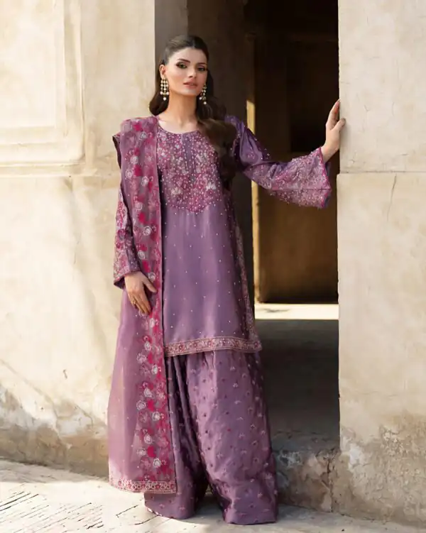 NSR 849 Lavender Chinnon Silk Salwar Suit Perfect for Wedding, Party, Baisakhi, Anniversary, Housewarming . Available at ₹1999 only. Delivery 4-6 | Jump Suits, Salwar suit, Casual Suits, Creative suits, Designer Suits, Palazzo Suits, Party Wear Suits, Patiala Suits, Straight Suits