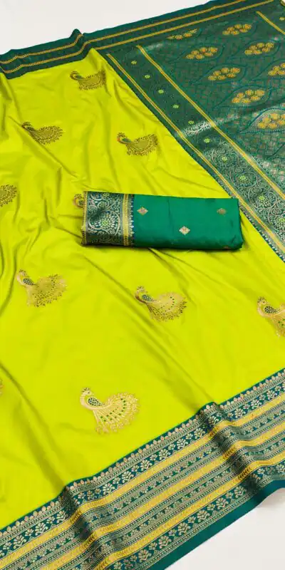 MB Morni Lemon Yellow in Soft Silk Zari Work & Lace Work Saree . Wedding, Party, Festive, Events, Grab it for ₹2099. Delivery 4-6 Working Days. Shop now. | Sarees, Bollywood Sarees, Creative Sarees, Designer Sarees, Embroidered Sarees, Ethnic Saree, Modern Digital sarees, Party Wear Sarees