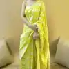 KP 1073 Light Yellow Soft Lichi Silk Saree Perfect for Wedding, Party, Sangeet, Ethnic Day, Festival Celebrations Get it for ₹1399. Delivery 4-6 Working Da | Sarees, Bollywood Sarees, Creative Sarees, Designer Sarees, Embroidered Sarees, Ethnic Saree, Modern Digital sarees, Party Wear Sarees
