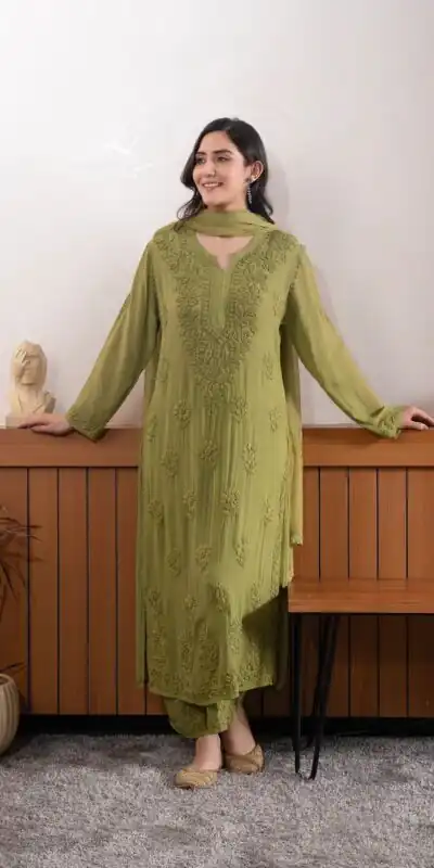 BE 394 Mehandi Georgette with Embroidery Work & Lace Work Salwar Suit . Available at ₹1849 only. Delivery 4-6 Working Days. Shop now. | Jump Suits, Tops & Bottoms, Track Suits, Salwar suit, Casual Suits, Creative suits, Designer Suits, Palazzo Suits, Party Wear Suits, Patiala Suits, Straight Suits, Trendy Wear