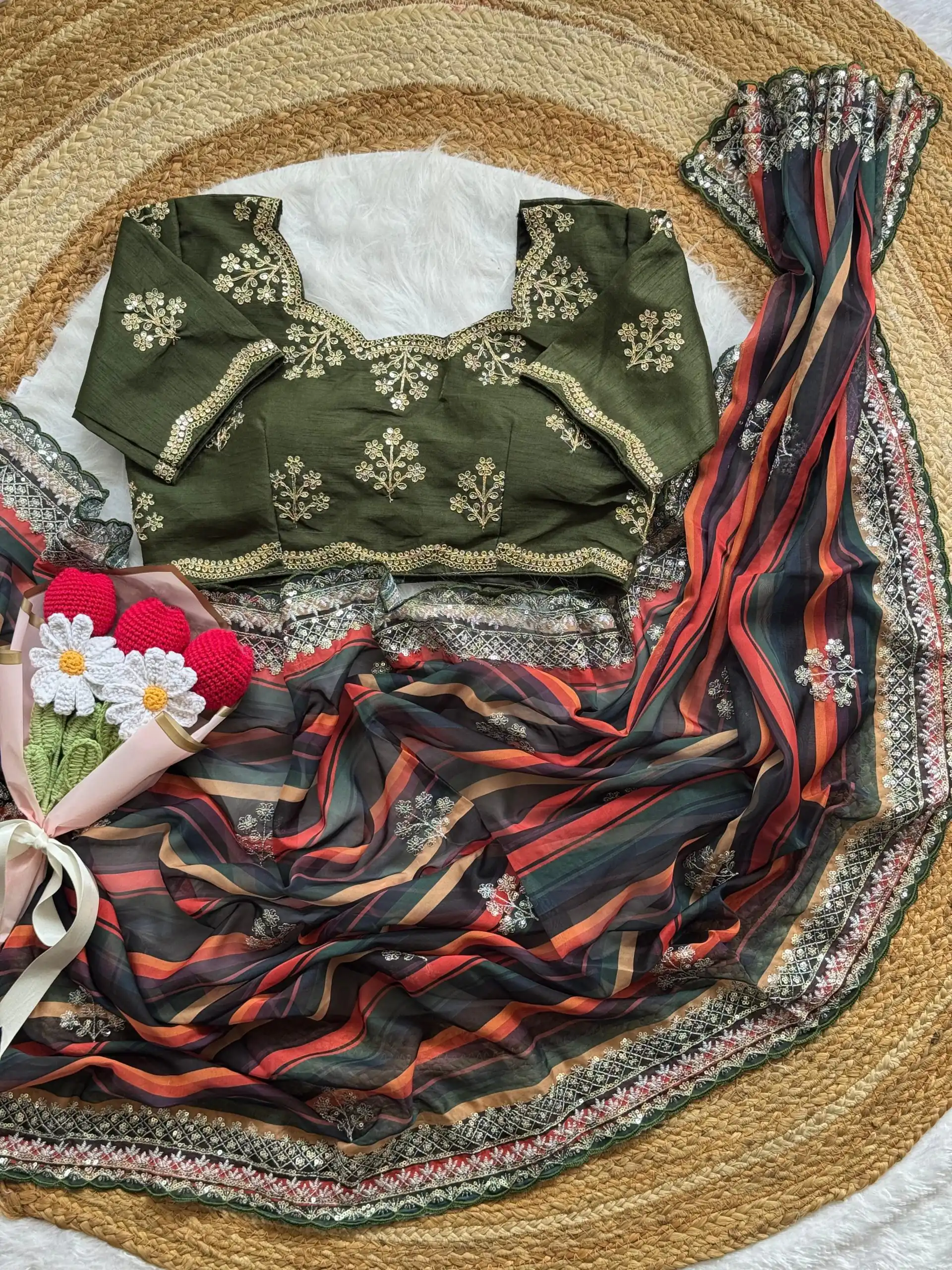 AC MIRA Mehandi in Color Soft Organza Embroidery Work & Lace Work Saree . Get it for ₹2449. Delivery 4-6 Working Days. Shop now. | Sarees, Bollywood Sarees, Creative Sarees, Designer Sarees, Embroidered Sarees, Ethnic Saree, Modern Digital sarees, Party Wear Sarees