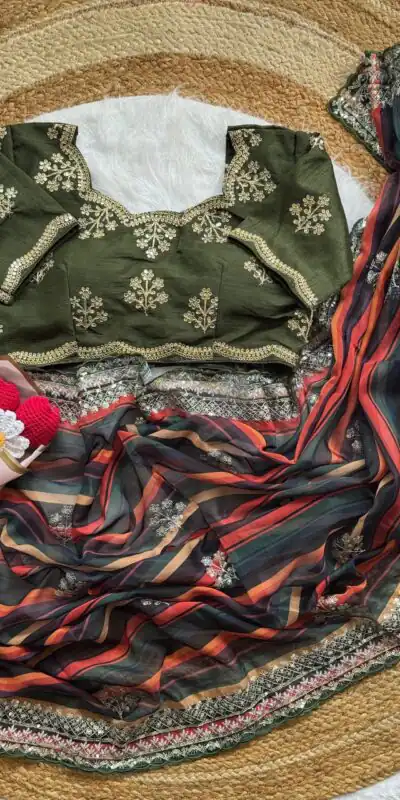 AC MIRA Mehandi in Color Soft Organza Embroidery Work & Lace Work Saree . Get it for ₹2449. Delivery 4-6 Working Days. Shop now. | Sarees, Bollywood Sarees, Creative Sarees, Designer Sarees, Embroidered Sarees, Ethnic Saree, Modern Digital sarees, Party Wear Sarees