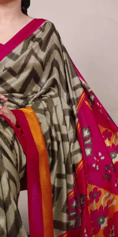 YNF 7043 Mehandi Color Tasar Silk Printed With Designer Work Saree. Festive Deal ₹1549. Delivery 4-6 Working Days. Shop now. | Sarees, Bollywood Sarees, Creative Sarees, Designer Sarees, Embroidered Sarees, Ethnic Saree, Modern Digital sarees, Party Wear Sarees