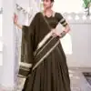 Mehendi Chanderi Lace Zari Work Lehenga Choli