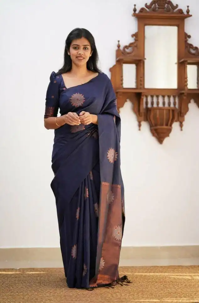 KP 5009 Navy Blue Soft Lichi Silk Saree Perfect for Wedding, Party, Pooja, Lohri, Reception . Special Price ₹1319. Delivery 4-6 Working Days. Shop | Sarees, Bollywood Sarees, Creative Sarees, Designer Sarees, Embroidered Sarees, Ethnic Saree, Modern Digital sarees, Party Wear Sarees