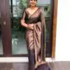 KP 4040 Navy Blue Soft Lichi Silk Saree Perfect for Wedding, Party, Ethnic Day, Raksha Bandhan, Temple Visit –.Exclusive Offer ₹1299. Delivery 4-6 Working D | Sarees, Bollywood Sarees, Creative Sarees, Designer Sarees, Embroidered Sarees, Ethnic Saree, Modern Digital sarees, Party Wear Sarees