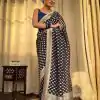 KP 5083 Navy Blue Soft Lichi Silk Perfect for Wedding, Party, Family Gatherings, Sangeet, Diwali Cloth. Saree. Get it for ₹1399. Delivery 4-6 Working Days. | Sarees, Bollywood Sarees, Creative Sarees, Designer Sarees, Embroidered Sarees, Ethnic Saree, Modern Digital sarees, Party Wear Sarees