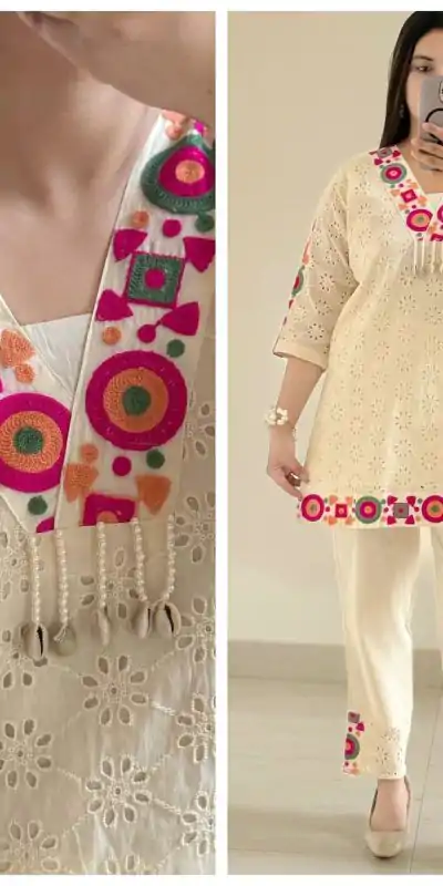 ZSR 3137 Off White | Off White Cotton Salwar Suit with Embroidery Work & Thread Embroidery. Introductory Price ₹1899. Delivery 4-6 Working Days. Shop now. | Jump Suits, Tops & Bottoms, Track Suits, Salwar suit, Casual Suits, Creative suits, Designer Suits, Palazzo Suits, Party Wear Suits, Patiala Suits, Straight Suits, Trendy Wear