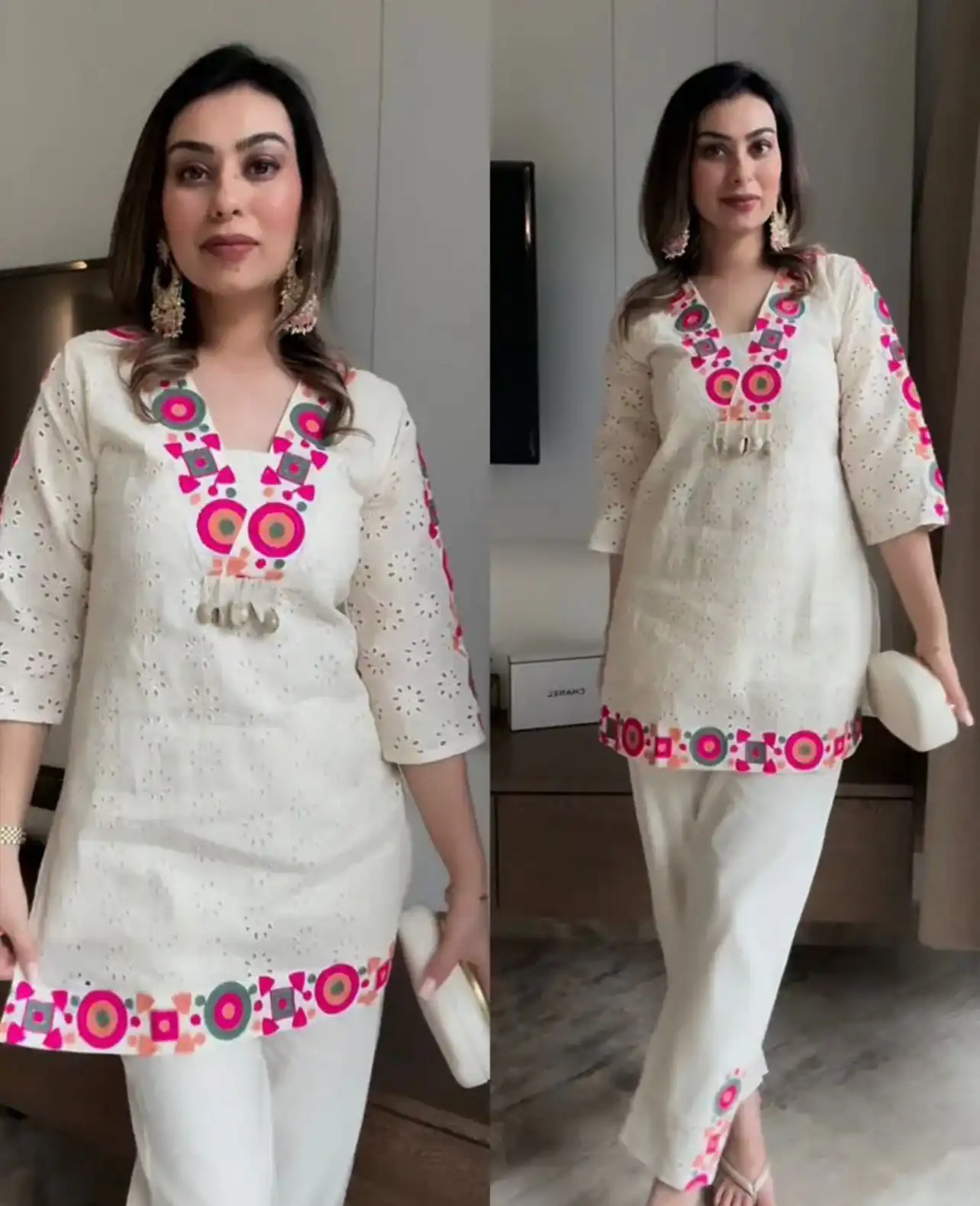 ZSR 3137 Off White Cotton With Embroidery Work & Thread Embroidery. Salwar Suit Introductory Price ₹1899. Delivery 4-6 Working Days. Shop now. | Jump Suits, Tops & Bottoms, Track Suits, Salwar suit, Casual Suits, Creative suits, Designer Suits, Palazzo Suits, Party Wear Suits, Patiala Suits, Straight Suits, Trendy Wear