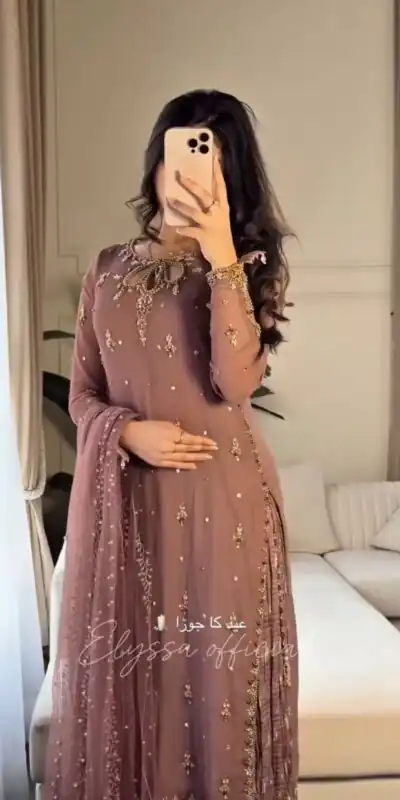 SRK 5264 Onion Georgette With Heavy Embroidery Sequence Work Salwar Suit Wedding, Party, Festive, Events, 4-6 Working Days Only 2049 | Jump Suits, Tops & Bottoms, Track Suits, Salwar suit, Casual Suits, Creative suits, Designer Suits, Palazzo Suits, Party Wear Suits, Patiala Suits, Straight Suits, Trendy Wear