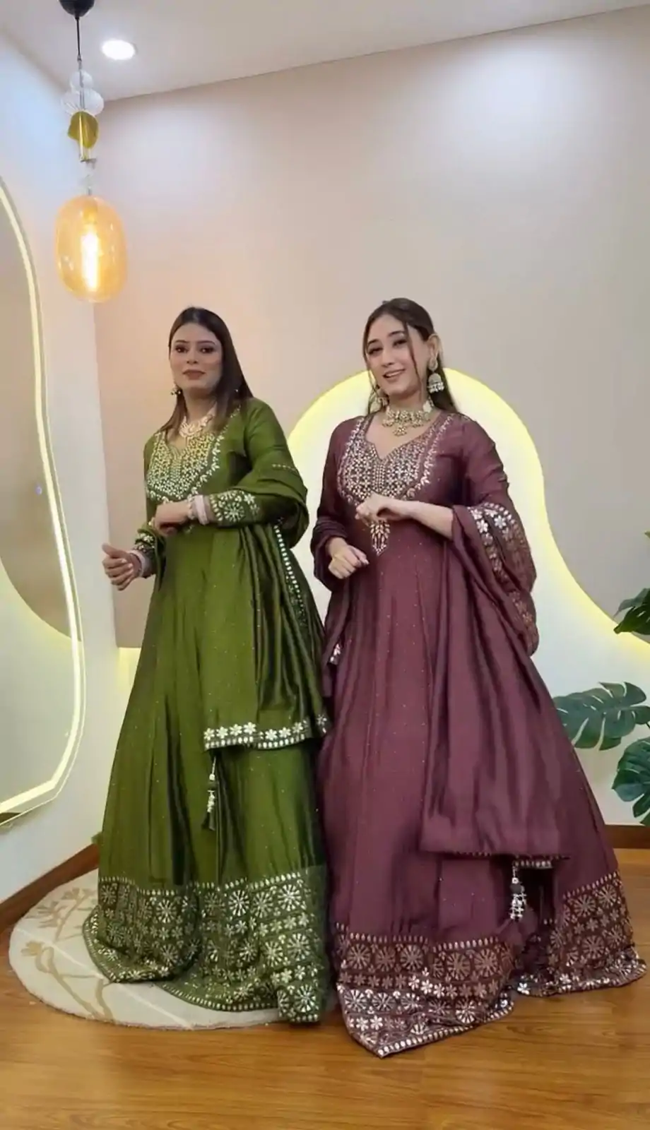 NSR 872 Onion Roman Simmer Silk With Fency Neck And Fecny Sleeve Gown with Embroidery Work & Lace Work. Available at ₹2449 only. Delivery 4-6 Wor | Gowns, Bollywood Gowns, Creative Gowns, Designer Gowns, Embroidered Gowns, Party Wear Gowns