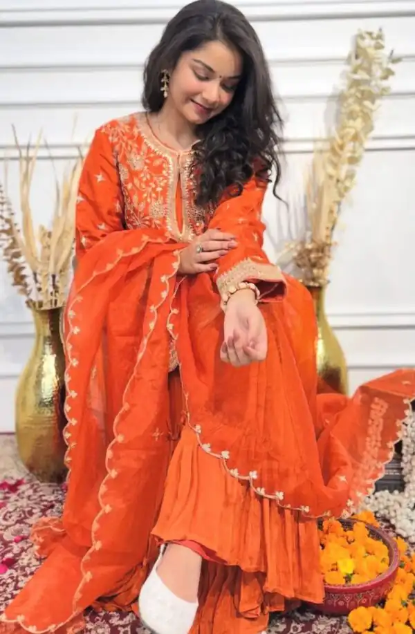 VLM 259 Orange Chinon Silk with Lace Work & Embroidery Work Salwar Suit . Special Price ₹1749. Delivery 4-6 Working Days. Shop now. | Jump Suits, Salwar suit, Casual Suits, Creative suits, Designer Suits, Palazzo Suits, Party Wear Suits, Patiala Suits, Straight Suits