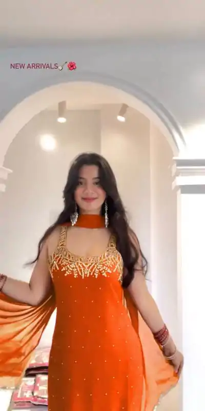 KD 1531 Orange Faux Georgette Lace Work Salwar Suit in . Wedding, Party, Festive, Events, Grab it for ₹2399. Delivery 4-6 Working Days. Shop now. | Jump Suits, Tops & Bottoms, Track Suits, Salwar suit, Casual Suits, Creative suits, Designer Suits, Palazzo Suits, Party Wear Suits, Patiala Suits, Straight Suits, Trendy Wear