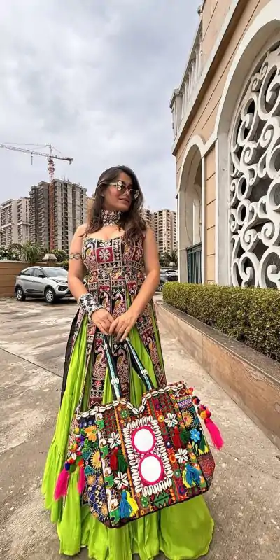 P LG 651 Parrot Green Bangalorey With Embroidery Work Lehenga Choli. Festive Deal ₹2349. Delivery 4-6 Working Days. Shop now. | Lehenga, Bollywood Lehenga, Creative Lehenga, Designer Lehenga, Embroidered Lehenga, Party Wear Lehenga