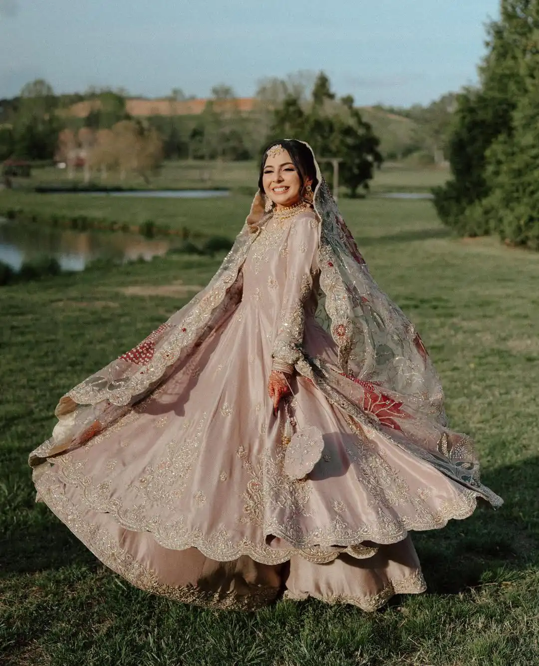 LG 1981 Peach Chinon With Embroidery Work & Lace Work Gown Wedding, Party, Festive, Events, Available at ₹2499 only. Delivery 4-6 Working Days. Shop now. | Gowns, Bollywood Gowns, Creative Gowns, Designer Gowns, Embroidered Gowns, Party Wear Gowns